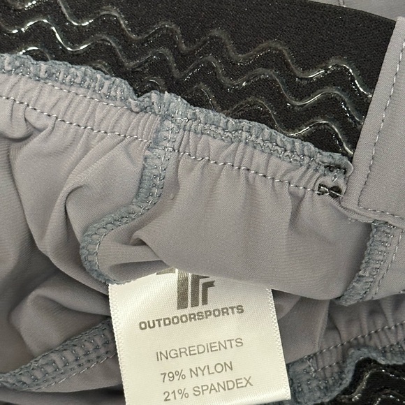 Mens OutdoorSports 40 XL Shorts Khakis Chino Gray Flex Gripper Waist Stretch New - Picture 9 of 9